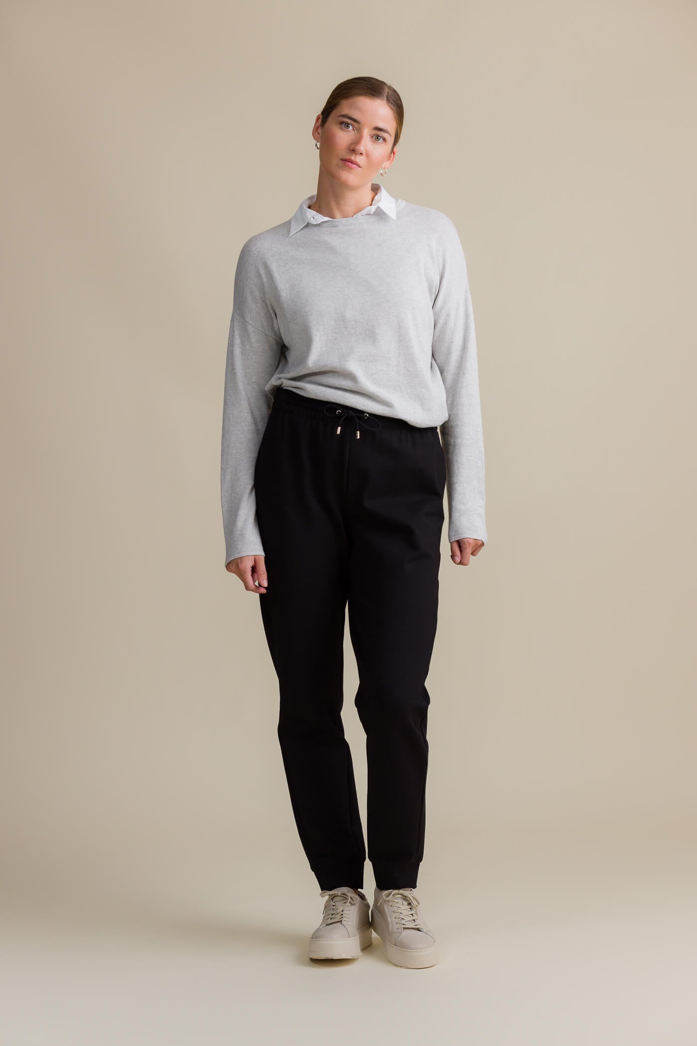 daily joustavat collegehousut musta M