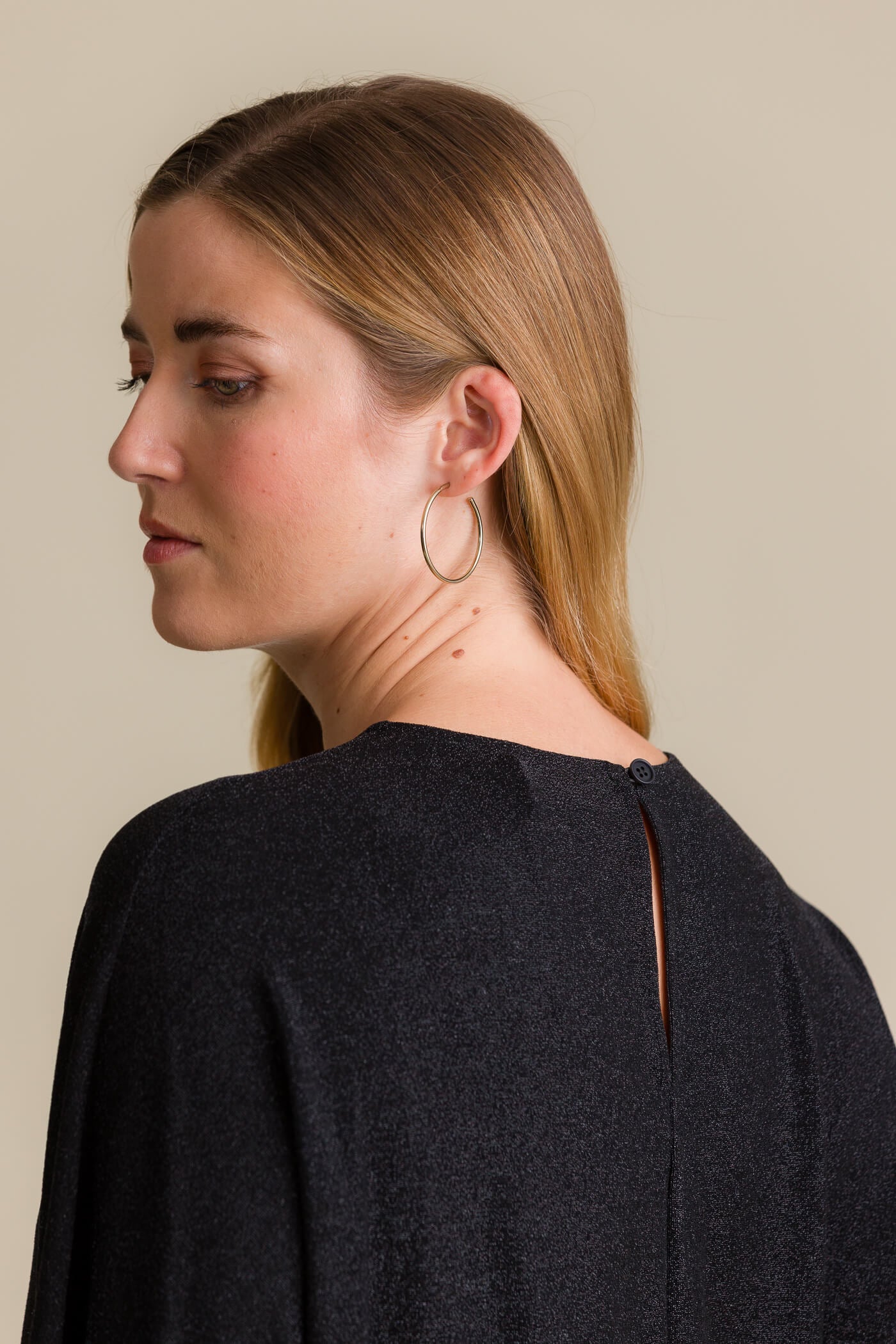 gloria tunika glitter musta nappi