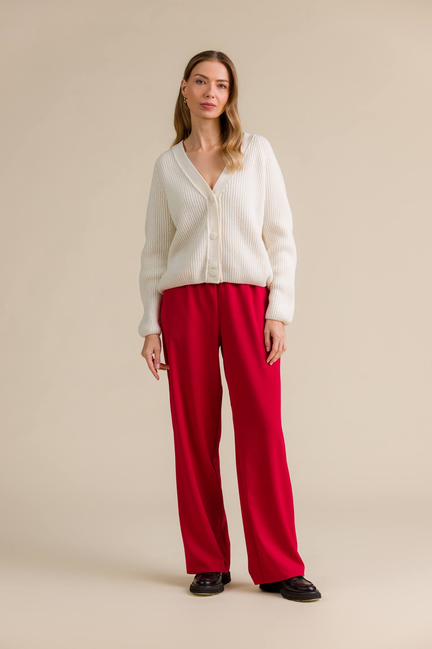 keira housut ruusupuun punainen