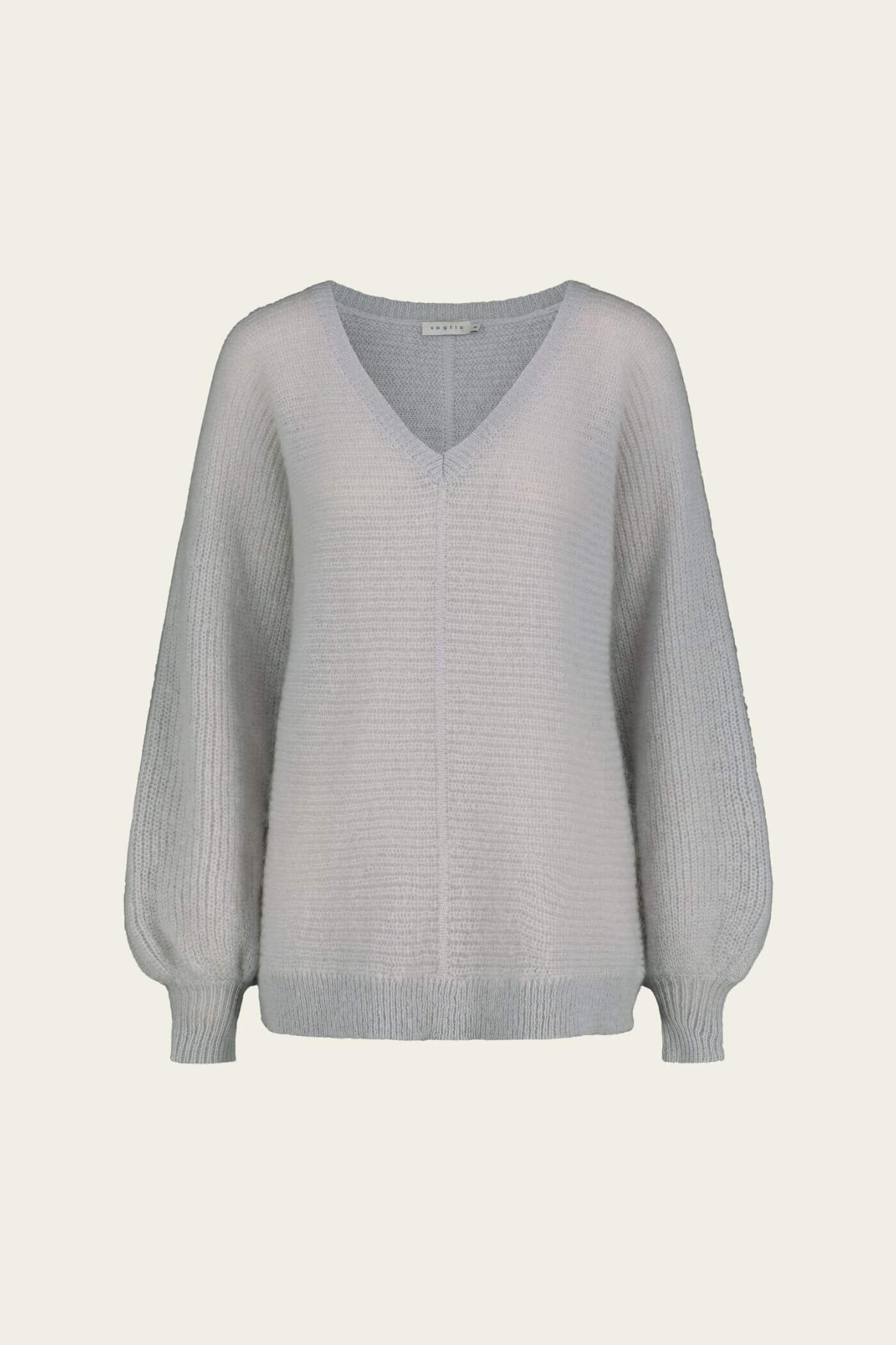 livia mohairneule vaalean harmaa etu