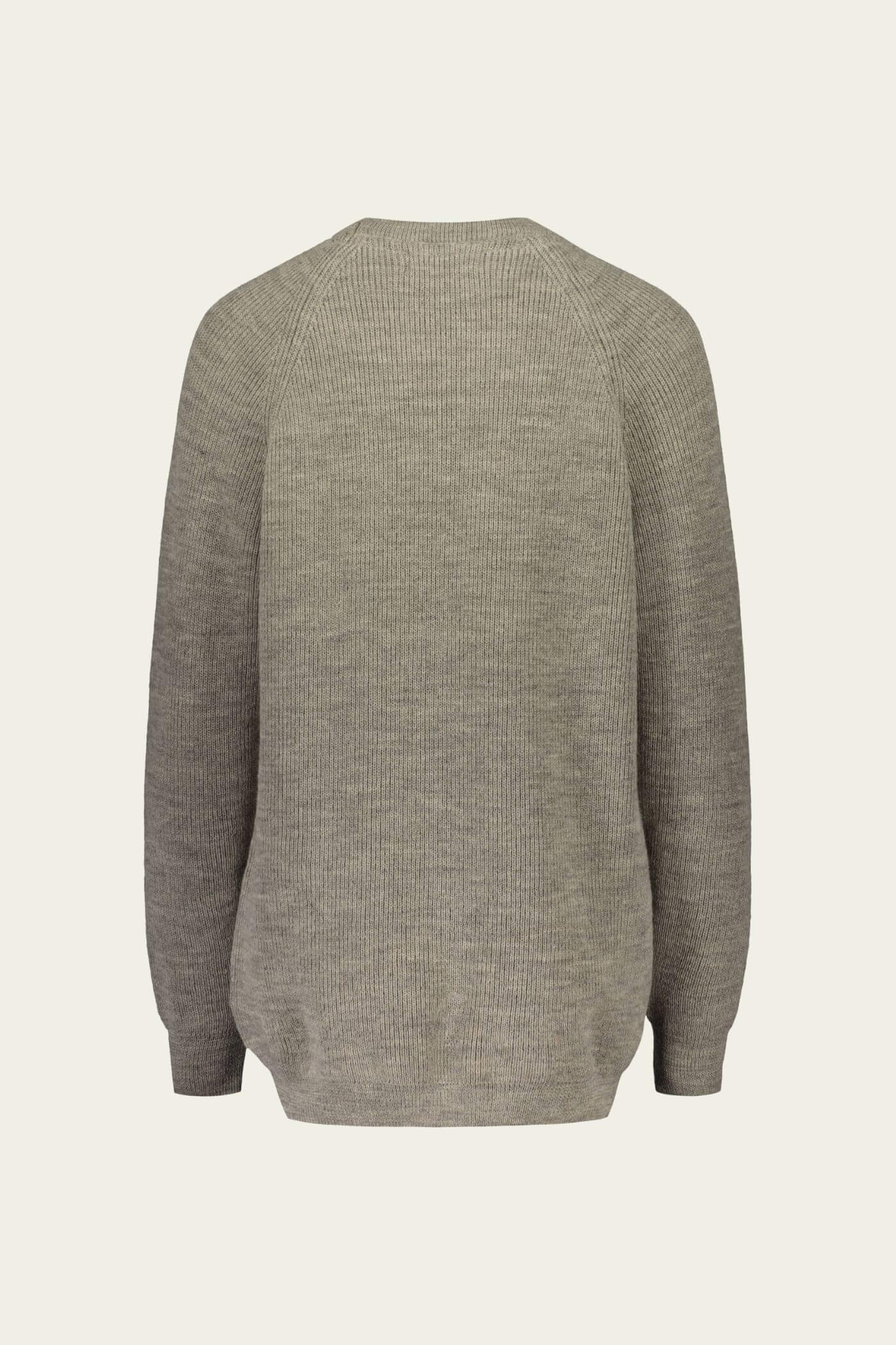 max unisex neule vaaleanharmaa melange takakuva