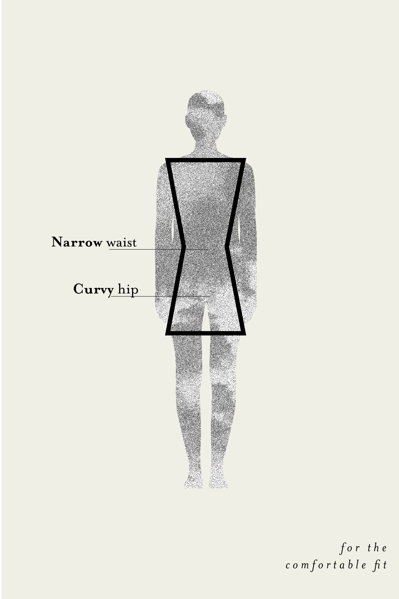 Curvy Hip Holly-viistaskufarkut siluetti