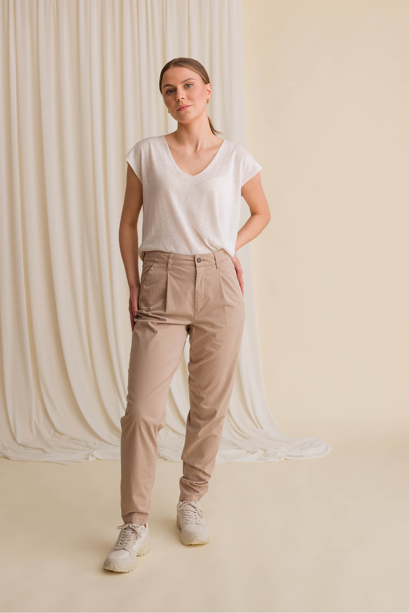 henrika puuvillahousut tammi