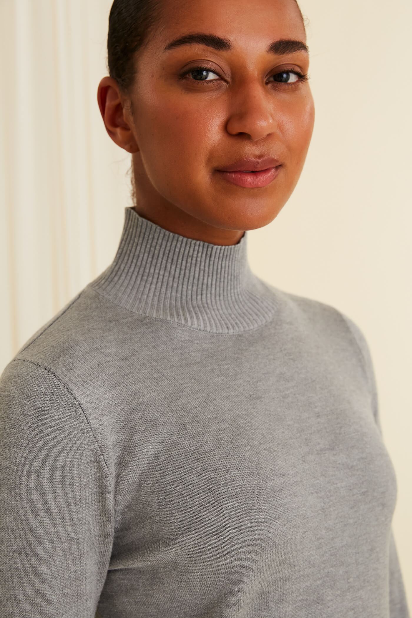 MAXINE pooloneule vaaleanharmaa melange lahi