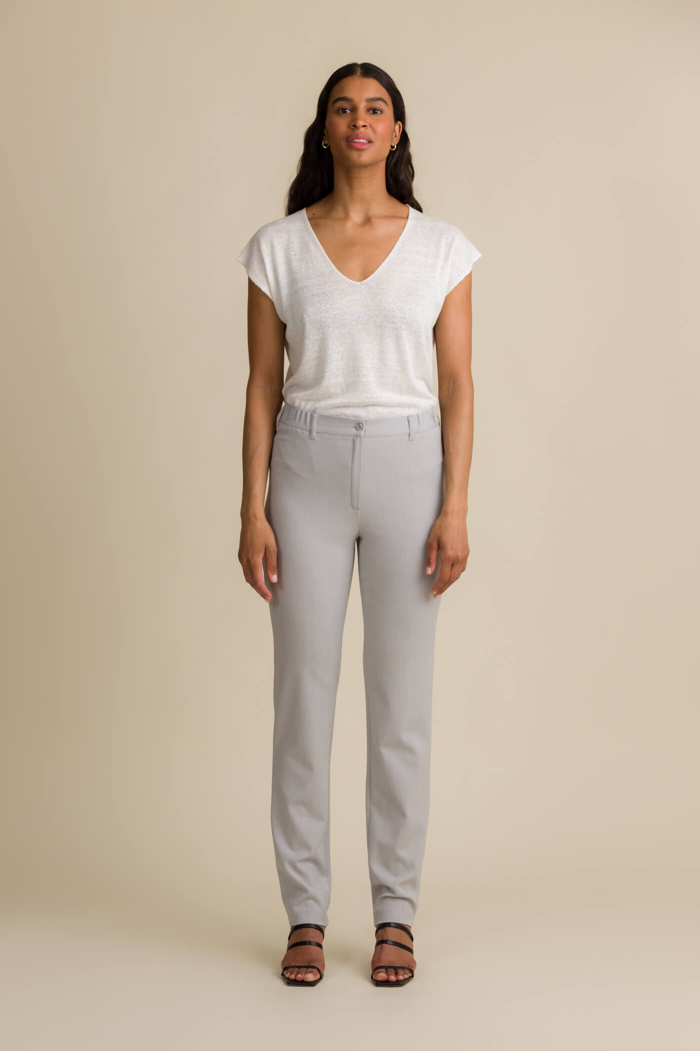 dora suorat housut straight hip vaaleaharmaa