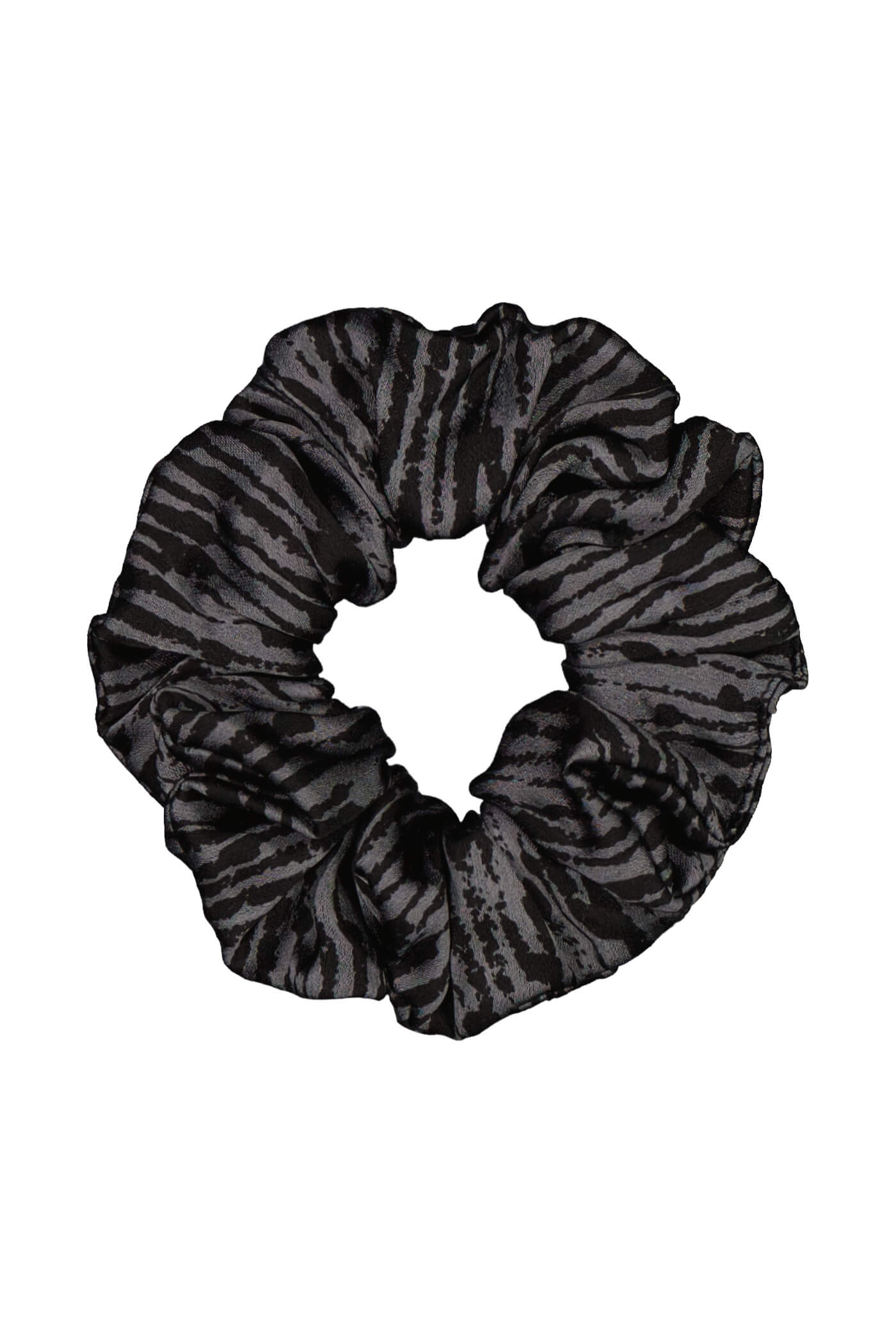 em schrunchie pampula grafiitin harmaa musta etu