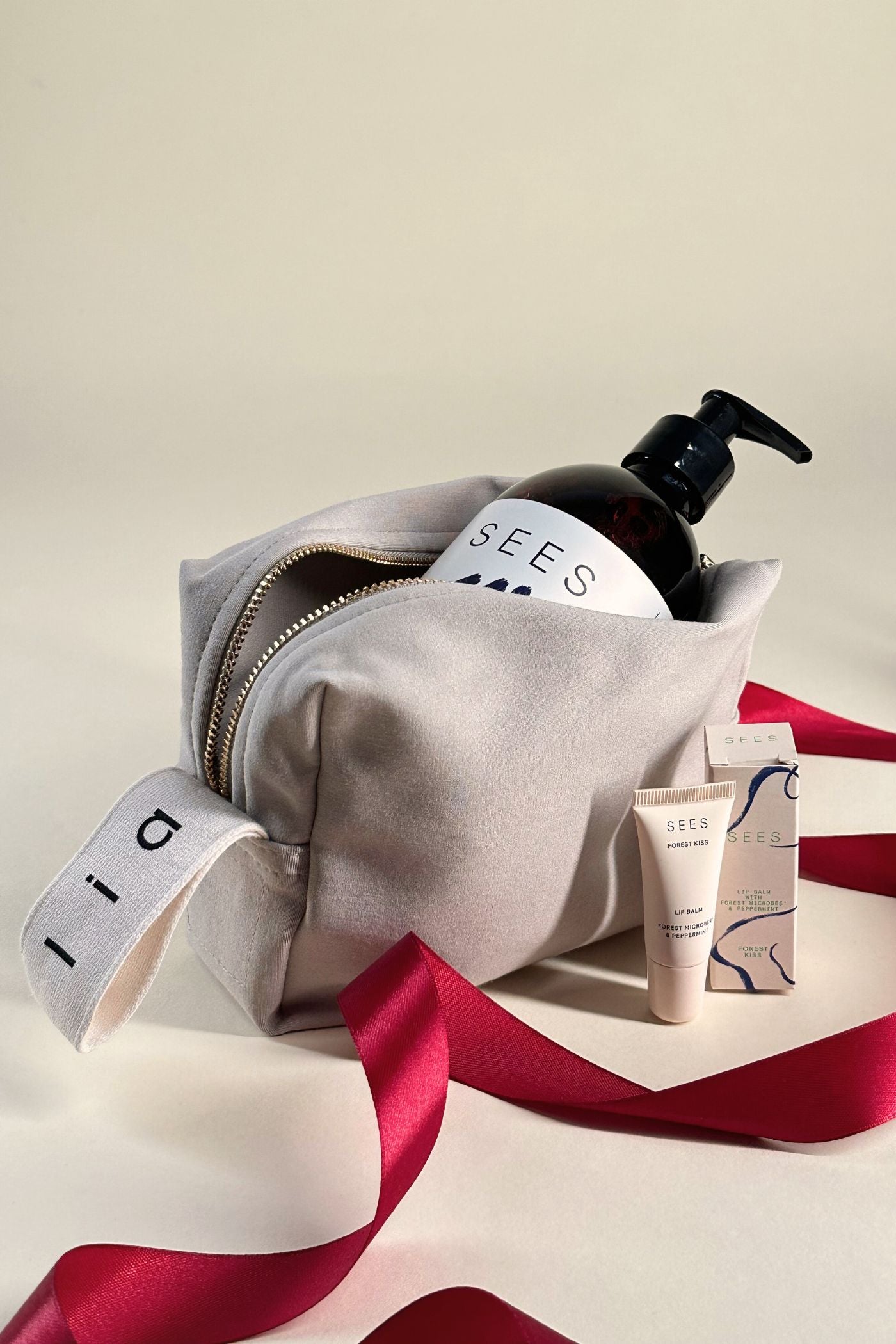 lulu kosmetiikkalaukku vaalea hiekka joulu