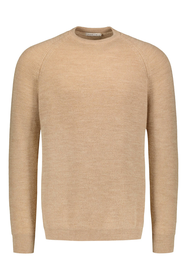 max unisex neule kameli melange etu