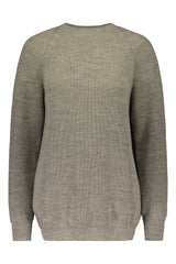 max unisex neule vaaleanharmaa melange etu