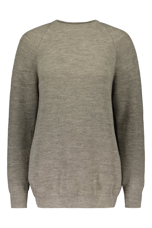 max unisex neule vaaleanharmaa melange etu