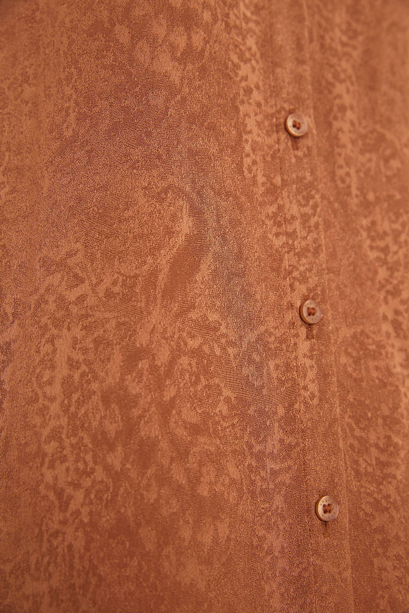 ASTRID Jacquard-paitamekko konjakki jacquard lahi