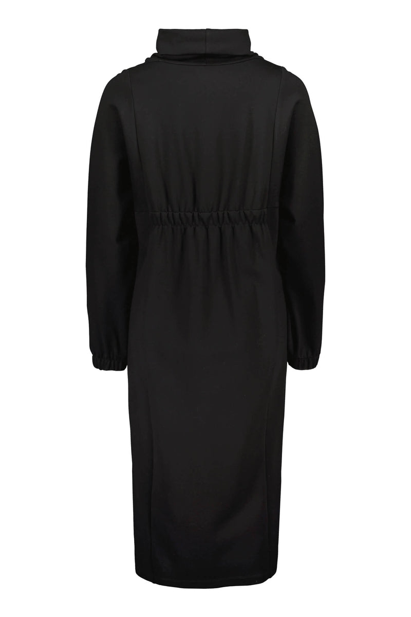 CECILY Korkeakauluksinen mekko musta taka
