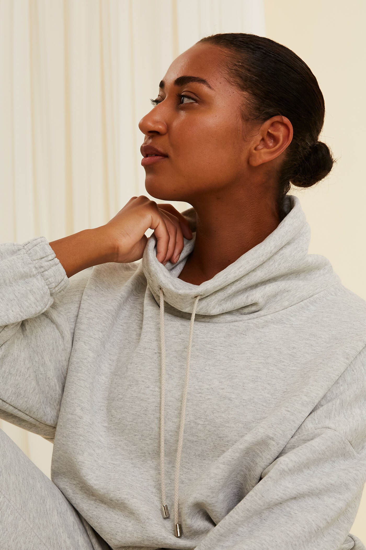 DEVINA Collegepaita vaaleanhamraa melange lahelta