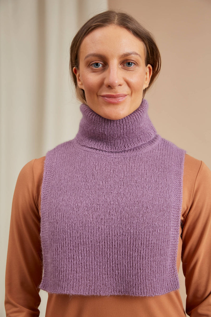 ELIF Neulekauluri pehmea malva 
