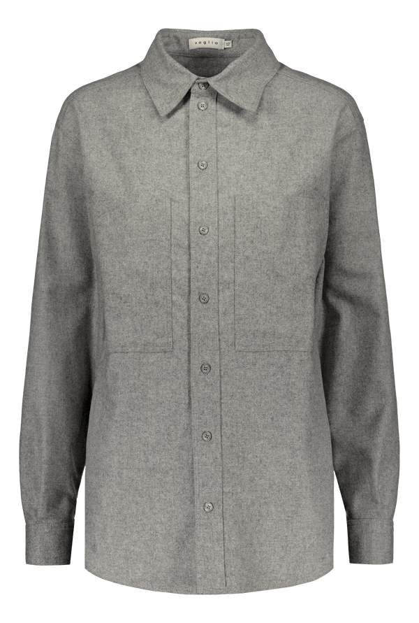 GIANNI Villainen unisex-paitapusero kivenharmaa etu