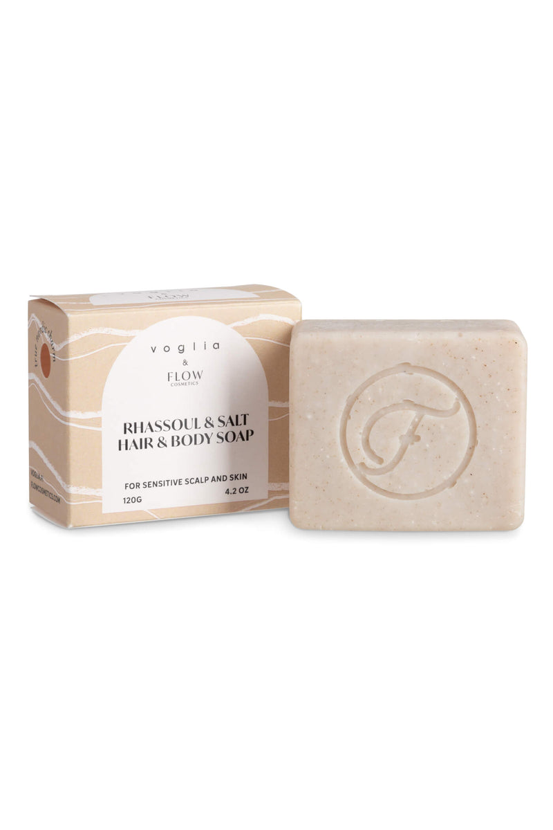 RHASSOUL & SALT SOAP Saippuapala iholle ja hiuksille pakkaus