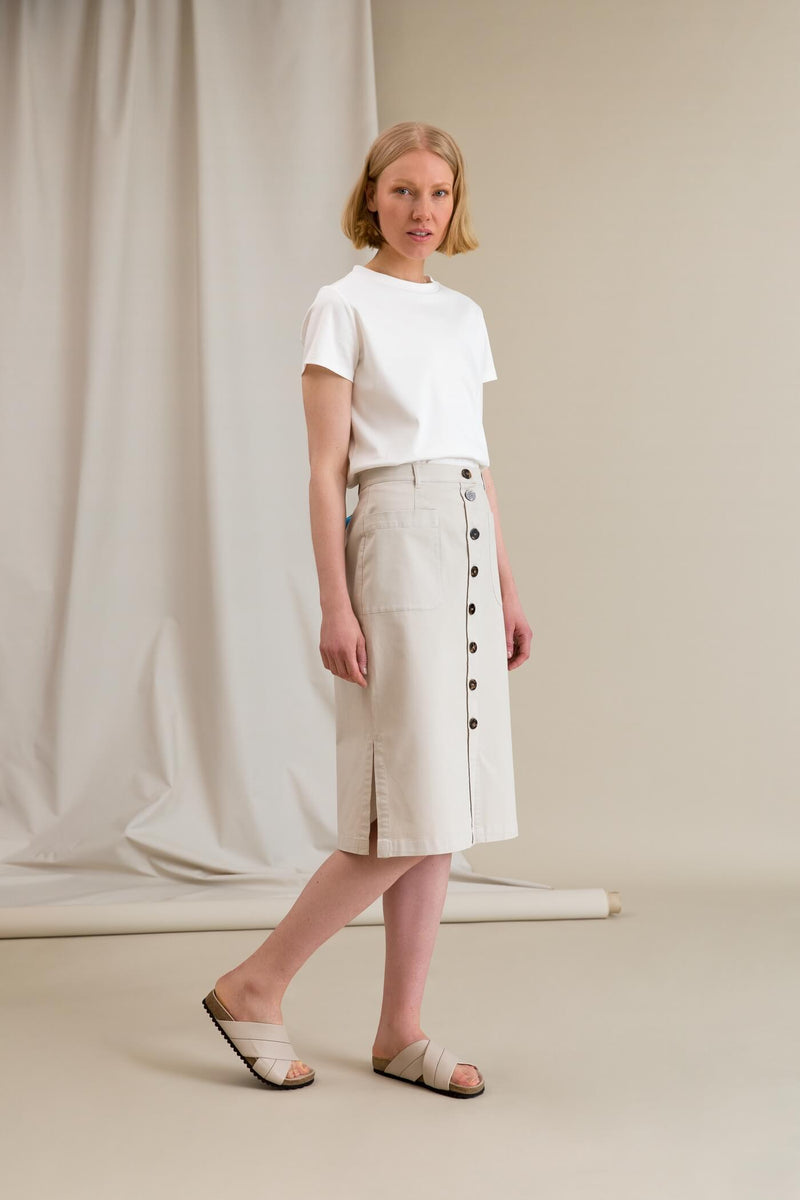 SELENA Napillinen hame beige