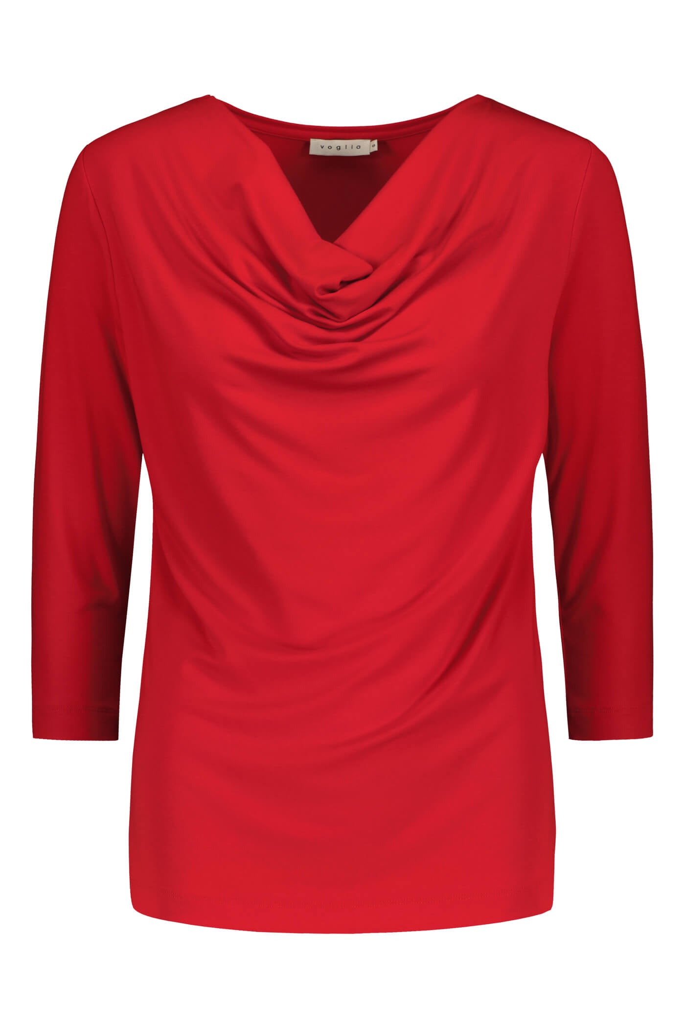 VALERIE Joustava viskoosipaita tulipunainen etu