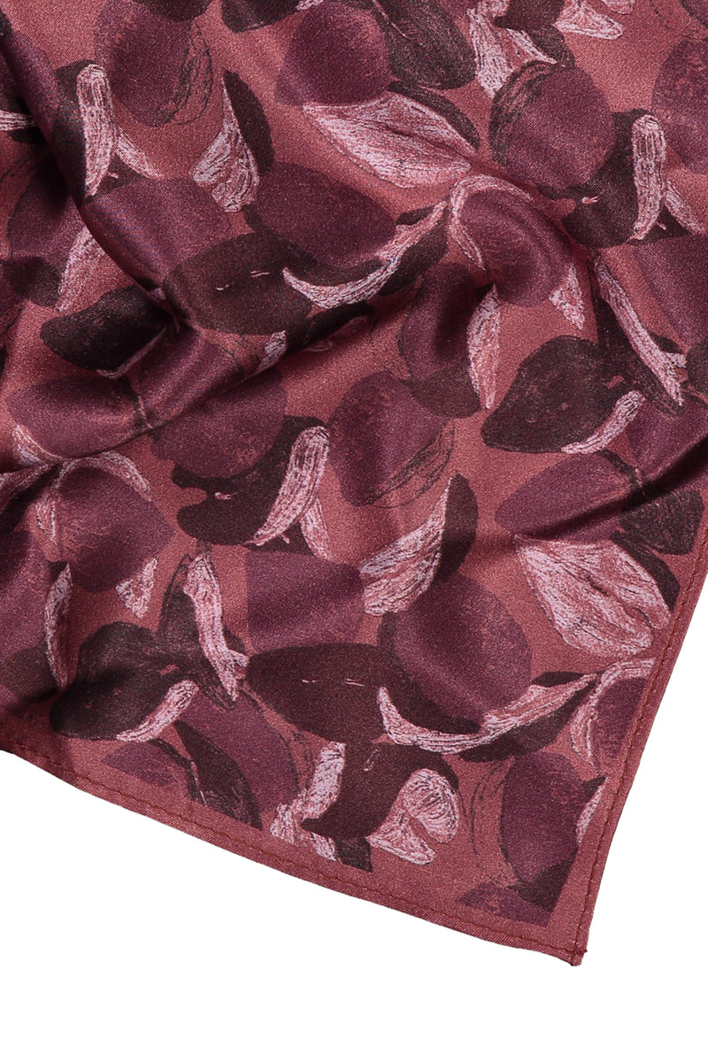Voglia Arden marsala kuosillinen silkkihuivi